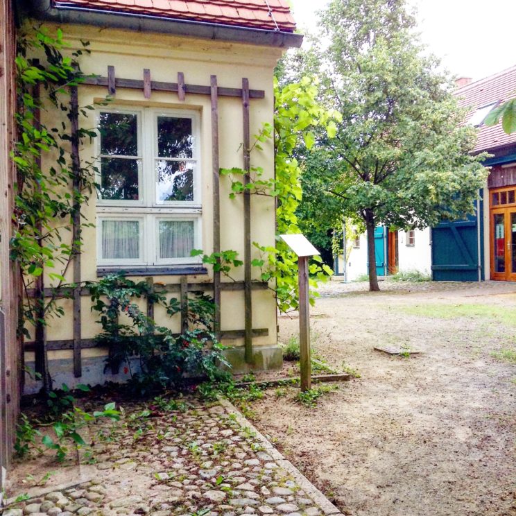 Blick in den Innenhof Fallada-Haus