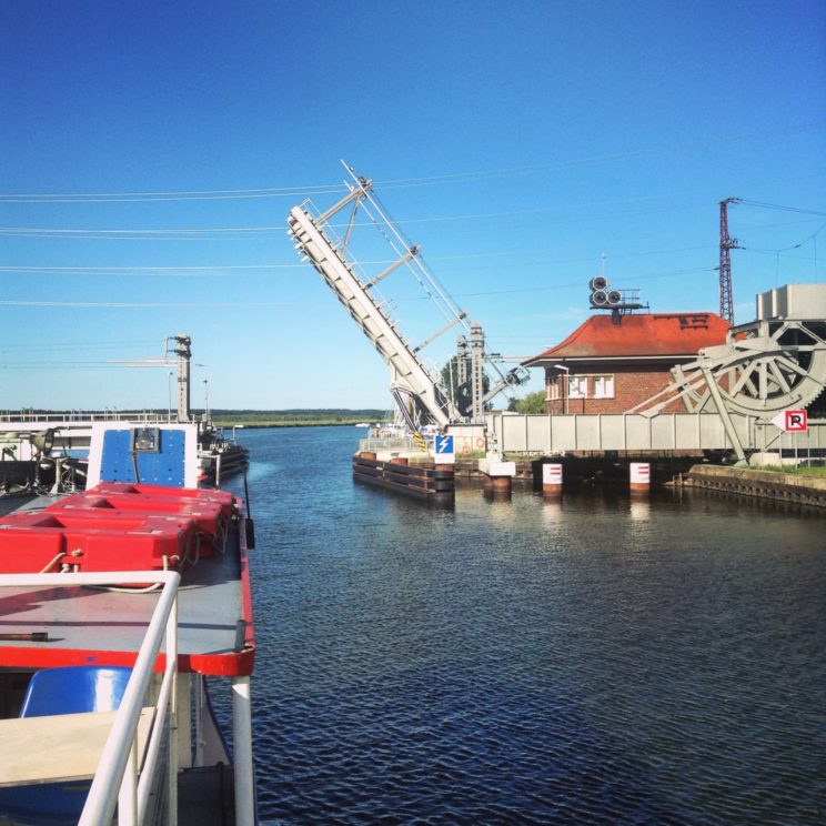 Für uns geöffnete Brücke in Anklam