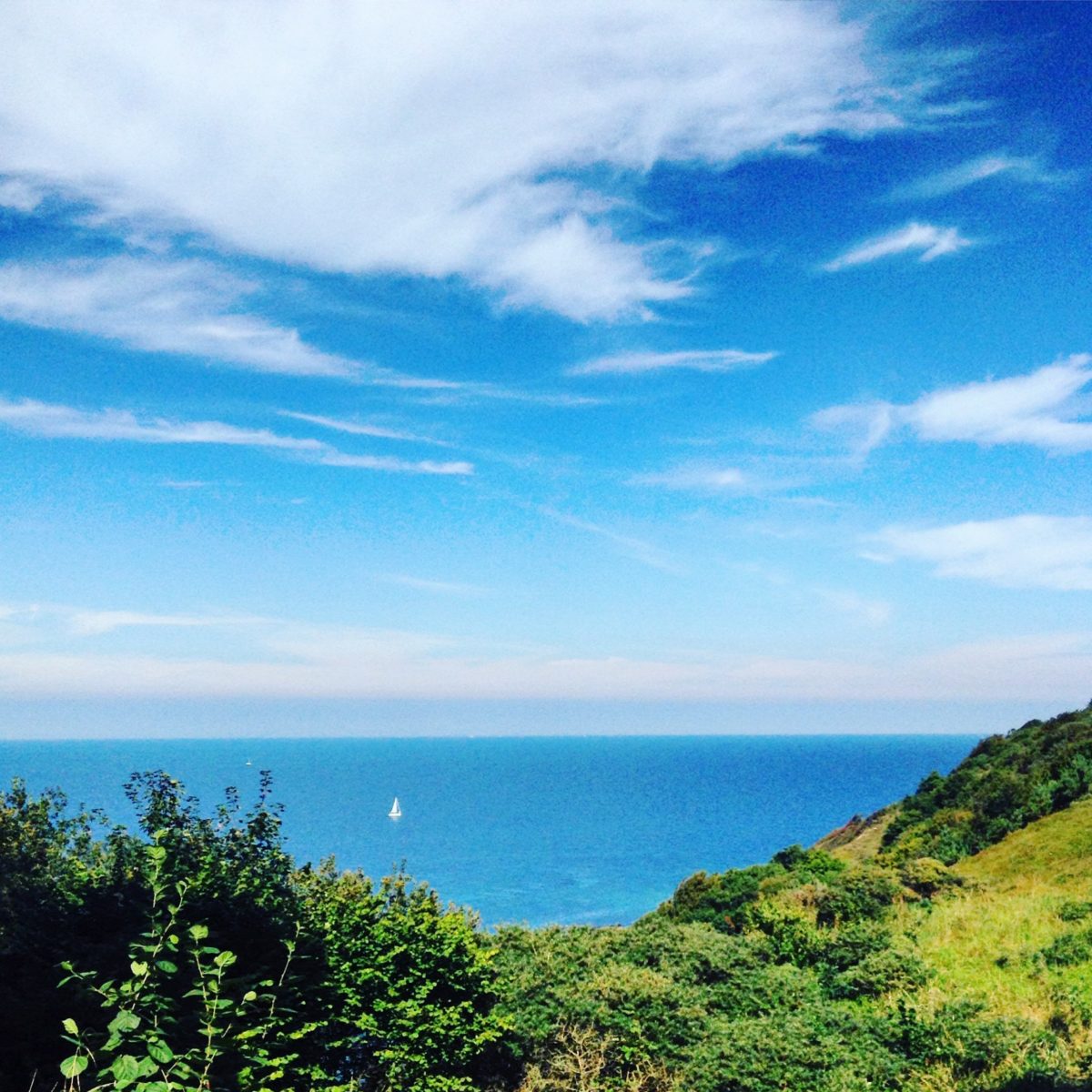 Ausblick auf die Ostsee von der Steilküste beim Klausner auf Hiddensee