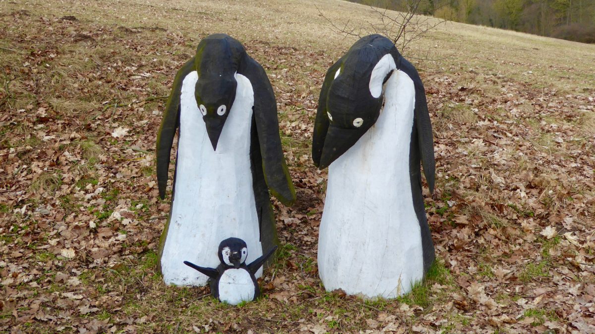 Skulptur Pinguine