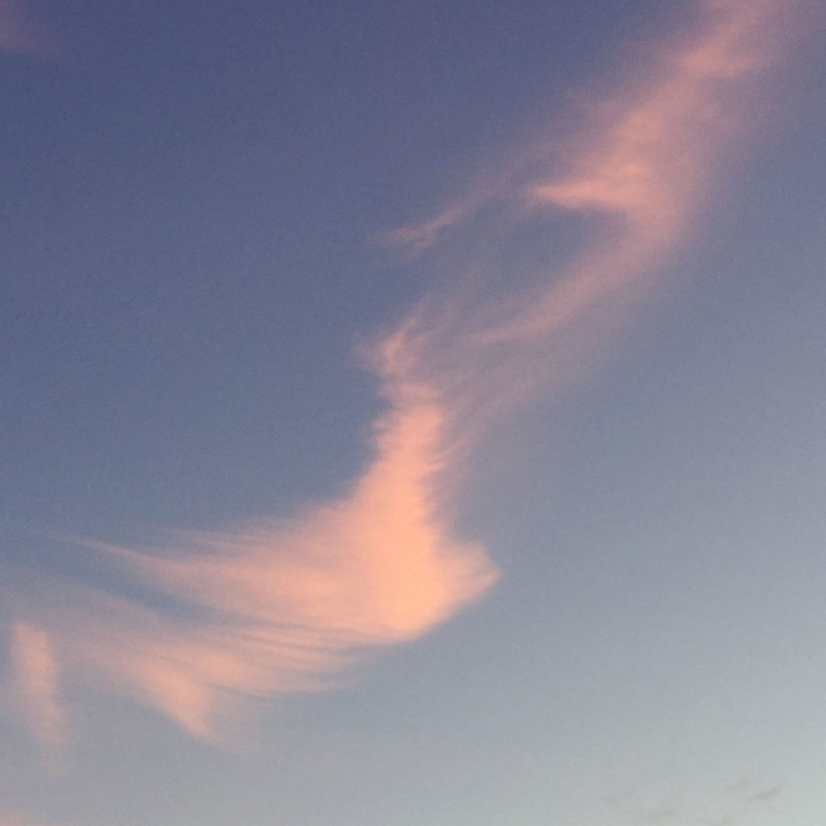 Wolke am herbstlichen Abendhimmel